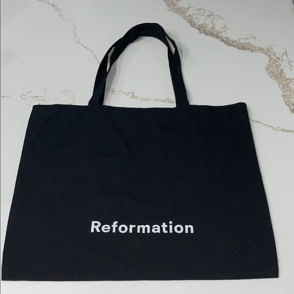 Reformation Handbags - Reformation Classic Black Canvas Tote